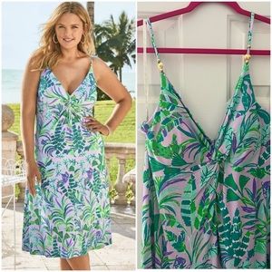 NWT Lilly Pulitzer Quaid MIDI Dress in Purple Iris on the Chase